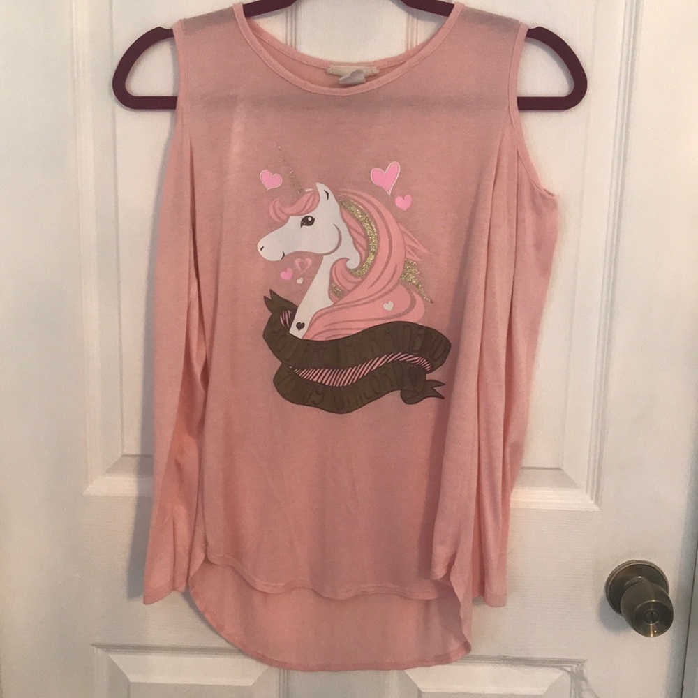 Between Pink Long Sleeve Unicorn Shirt